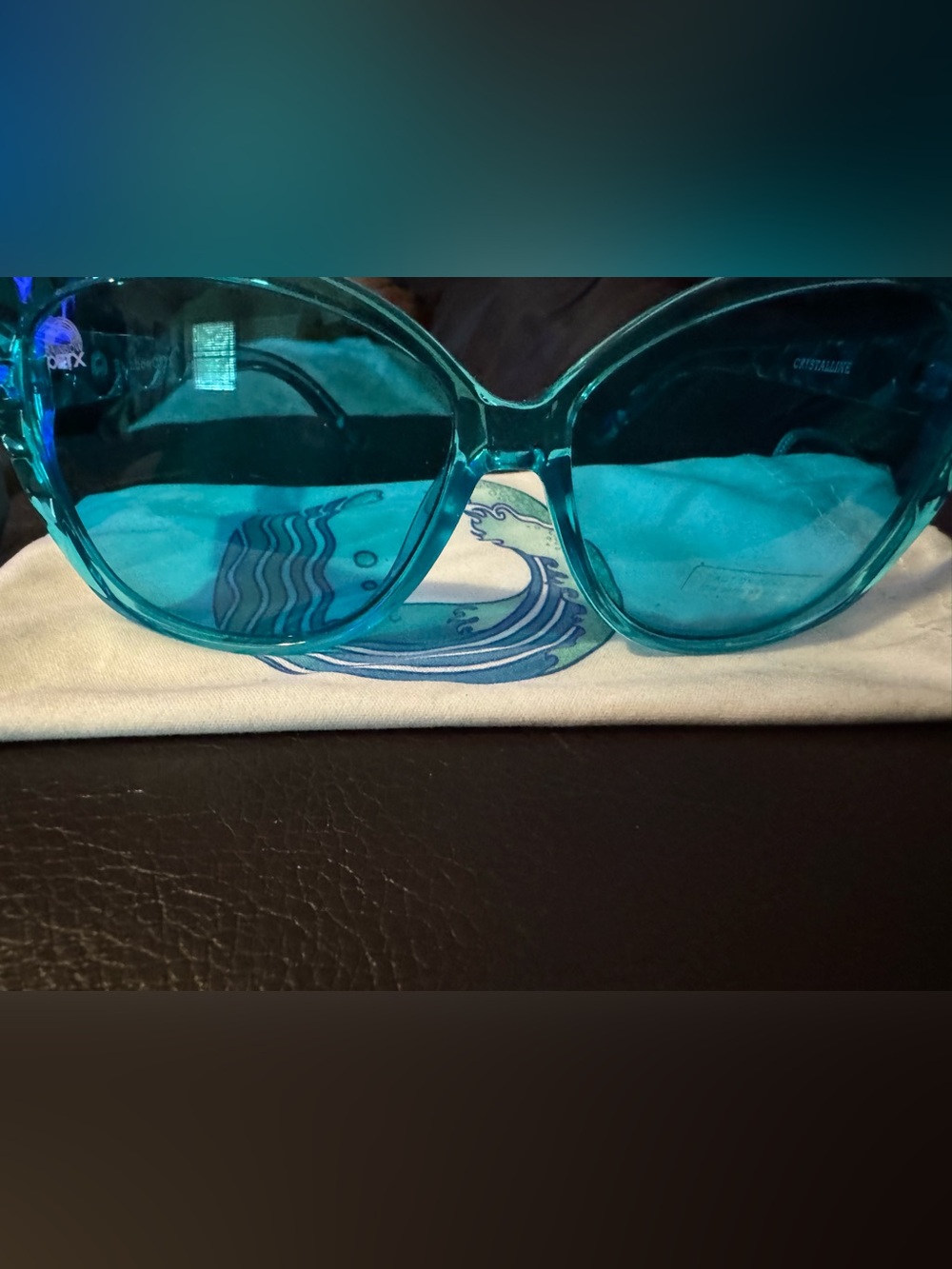 Rainbow OPTX discontinued CRYSTALLINE style AQUA NEW sunglasses RARE HTF